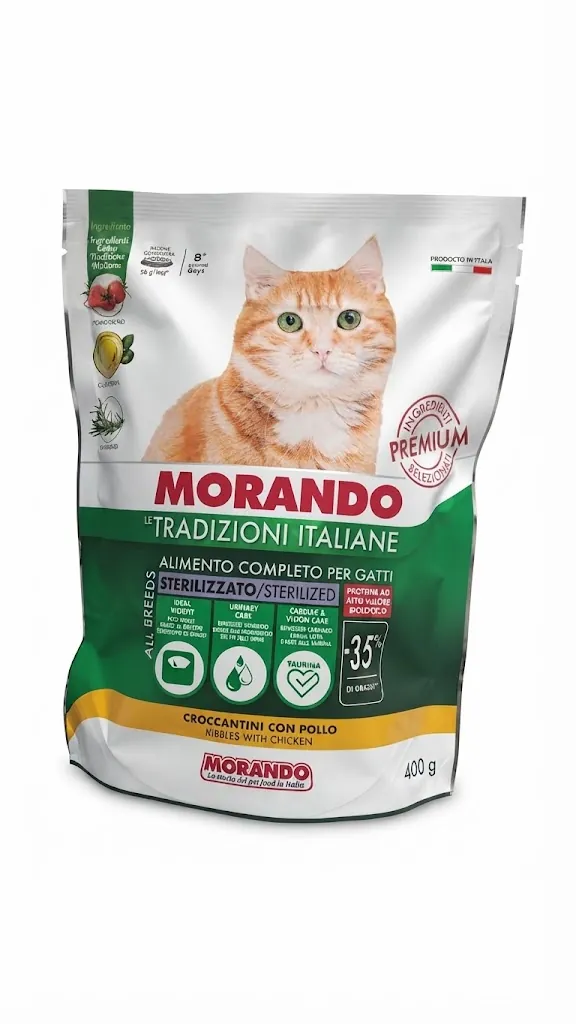 Корм сухий Morando Tradizioni Sterilized для стерилізованих котів з куркою, 400 г