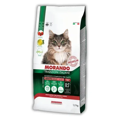 Корм сухий Morando Tradizioni для котів з яловичиною та свининою, 1,5 кг