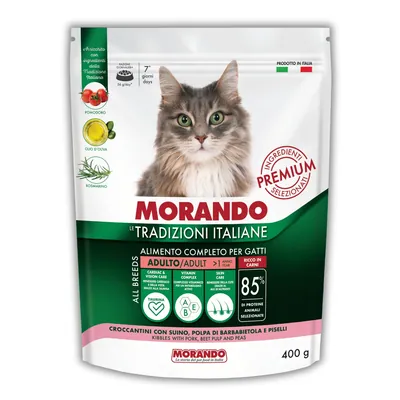 Корм сухий Morando Tradizioni для котів зі свининою, горохом та буряком, 400 г