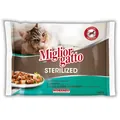 Набір Morando Migliorgatto Sterilized вологий корм для стерилізованих котів лосось/риба та креветки (4 шт по 85 г)