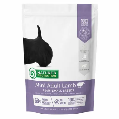 Корм сухий Nature's Protection Mini Adult Lamb для собак для дрібних порід з ягням, 500 г