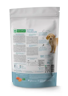 Корм сухий Nature’s Protection Puppy Starter для цуценят всіх порід з лососем і крилем, 500 г