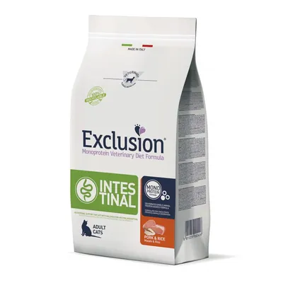 Корм сухий Exclusion Monoprotein Veterinary Diet Intestinal для котів з порушенням травлення свинина та рис, 300 г