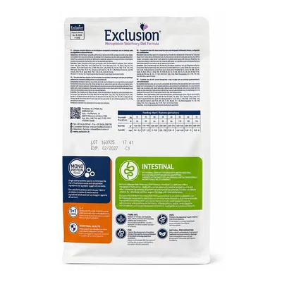 Корм сухий Exclusion Monoprotein Veterinary Diet Intestinal для собак середніх та великих порід з порушенням травлення свинина та рис, 2 кг
