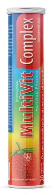 Комплекс MultiVit Complex Activlab Pharma полуниця таблетки шипучі №20