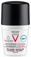 Дезодорант-антиперспірант кульковий Vichy Homme 48h для чоловіків проти жовтих та білих плям на одязі, 50 мл