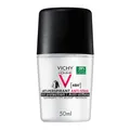 Дезодорант-антиперспірант кульковий Vichy Homme 48h для чоловіків проти жовтих та білих плям на одязі, 50 мл