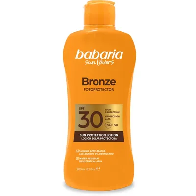 Лосьйон для тіла Babaria SPF 30 для засмаги з бронзуючим ефектом, 200 мл