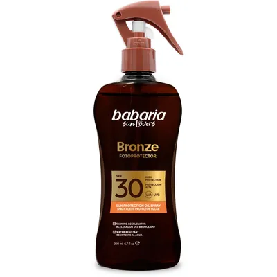 Олія-спрей для тіла Babaria SPF 30 для засмаги з бронзуючим ефектом, 200 мл