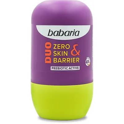 Дезодорант кульковий Babaria Duo Zero Skin Barrier з пребіотиками для чутливої шкіри, 50 мл