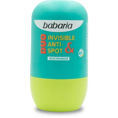 Дезодорант кульковий Babaria Duo Invisible Antispot непомітний з ніацинамідом, 50 мл