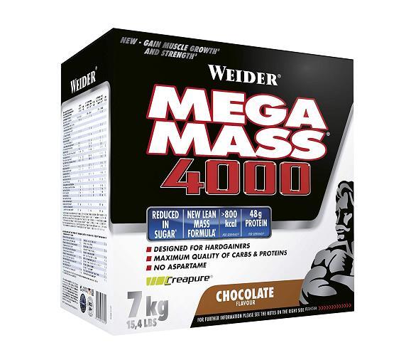Гейнер Weider Mega Mass 4000, шоколад, 7 кг