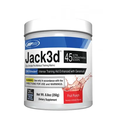 Передтренувальний комплекс USPlabs Jack 3D, фруктовий пунш, 45 порцій 250 г