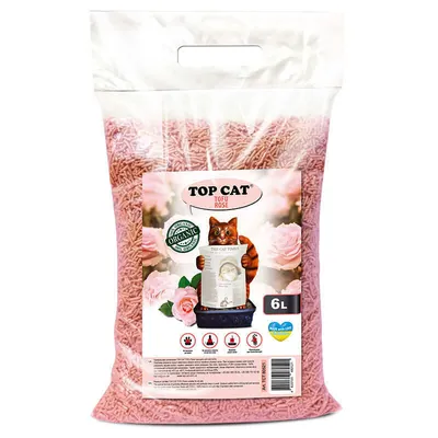 Наповнювач для котячого туалету Top Cat Tofu Rose соєвий троянда, 6 л