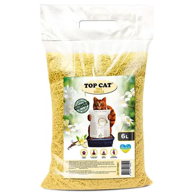 Наповнювач для котячого туалету Top Cat Tofu Vanilla соєвий ваніль, 6 л