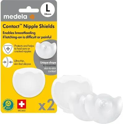 Накладки на соски Medela Contact Nipple Shield для годування розмір L, 2 шт