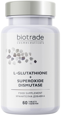 Антиоксидантный комплекс Biotrade L-Glutathione + Superoxide Dismutase для омоложения и против пигментации таблетки №60