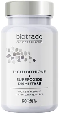 Антиоксидантний комплекс Biotrade L-Glutathione + Superoxide Dismutase для омолодження та проти пігментації таблетки №60