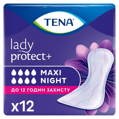 Прокладки урологические Tena Lady Maxi Night, 12 штук