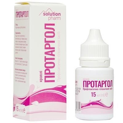 Протаргол Solution Pharm краплі назал./вуш. р-н 2% по 15 мл у флак.