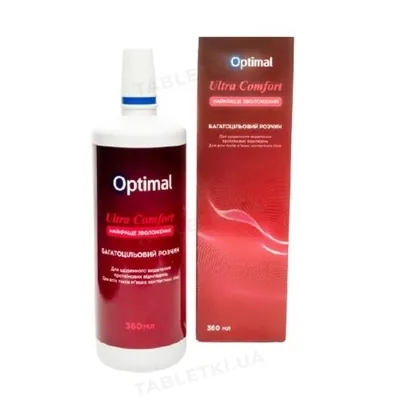 Розчин Optimal Ultra comfort для контактних лінз по 360 мл у флак.