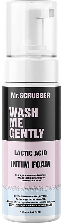 Пенка для интимной гигиены Mr.Scrubber Wash me gently с молочной кислотой и соком алоэ вера, 150 мл