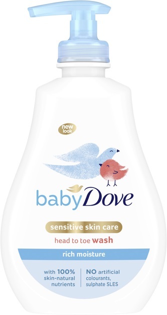 Гель для душа Dove Baby Интенсивное увлажнение от макушки до пяточек, 400 мл