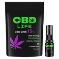 Канабідіол CBD life Олія 15%, спрей оральний зі смаком м'яти по 10 мл у флаконі