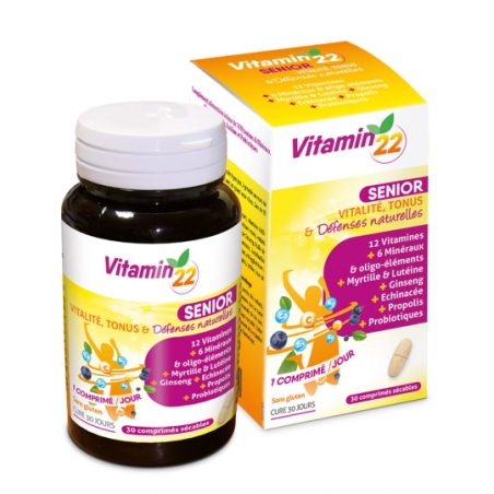 Витамины для зрелого и пожилого возраста Vitamin 22 Senior таблетки №30 во флак.