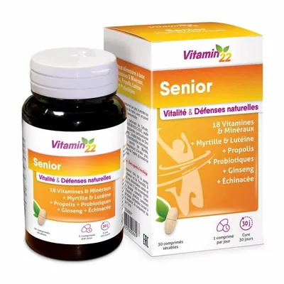 Вітаміни для зрілого та похилого віку Vitamin 22 Senior таблетки №30 у флак.