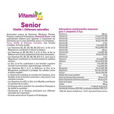Вітаміни для зрілого та похилого віку Vitamin 22 Senior таблетки №30 у флак.