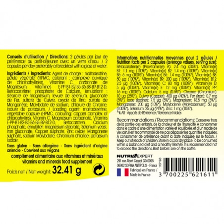 Комплекс Nutri Expert 22 Vitamines & Mineraux 22 Витамины и минералы, 60 капсул