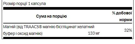 Магній гліцинат Swanson Albion Magnesium Glycinate капсули по 133 мг №90