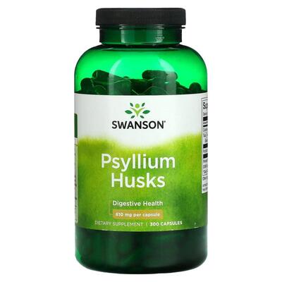Шелуха Подорожника Swanson Psyllium Husks 610 мг, 300 капсул