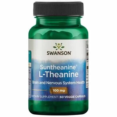 L-теанин Swanson Suntheanine L-Theanine 100 мг, 60 капсул
