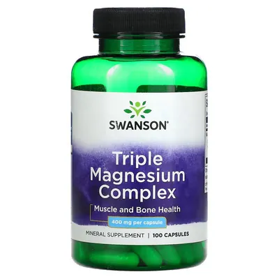 Магній потрійний комплекс Swanson Triple Magnesium Complex 400 мг, 30 капсул