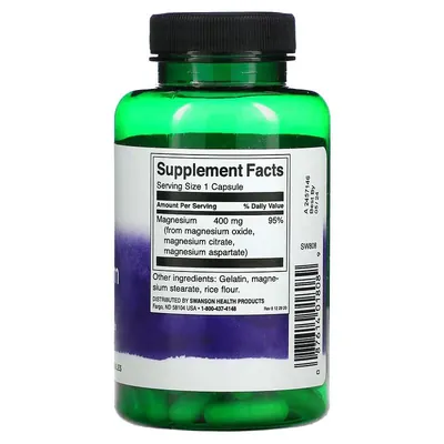 Магній потрійний комплекс Swanson Triple Magnesium Complex 400 мг, 30 капсул