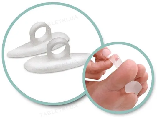 Перегородка міжпальцева Foot Care TS-110 силіконова, з кріпленням, розмір M (35 - 38), 1 пара