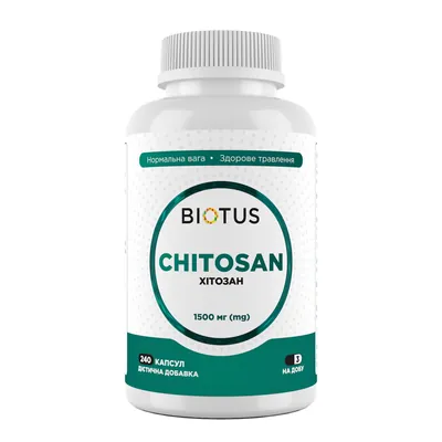 Хітозан Biotus Chitosan 1500 мг, 240 капсул