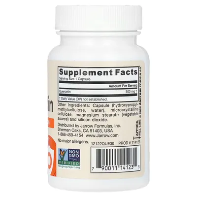Кверцетин Jarrow Formulas Quercetin 500 мг, 30 капсул