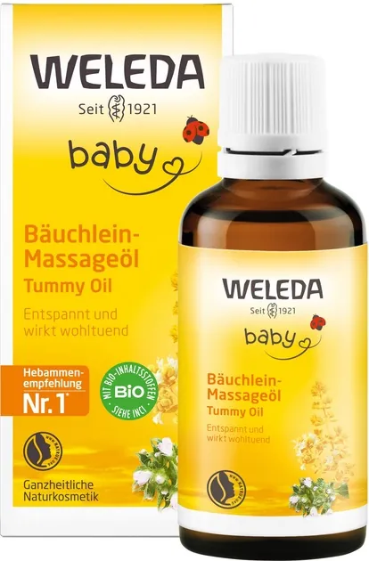 Олійка масажна Weleda Baby від здуття животика у немовлят, 50 мл