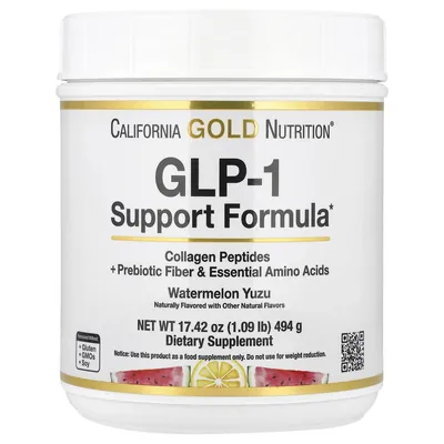 Колаген морський комплекс California Gold Nutrition GLP-1 Support Formula кавуновий лимонад, 494 г