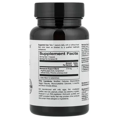 Підтримка при менопаузі California Gold Nutrition Menopause Support, 30 вегетаріанських капсул