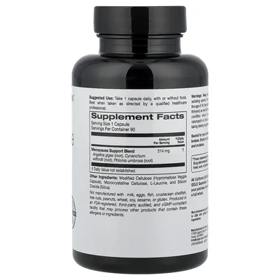 Підтримка при менопаузі California Gold Nutrition Menopause Support, 90 вегетаріанських капсул