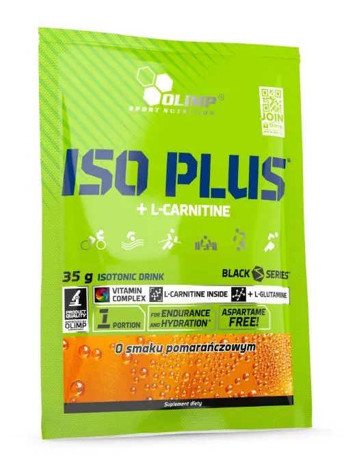 Ізотонік Olimp Iso Plus + L-Carnitine, апельсин, 35 г