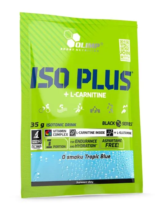 Ізотонік Olimp Iso Plus + L-Carnitine, тропічний, 35 г