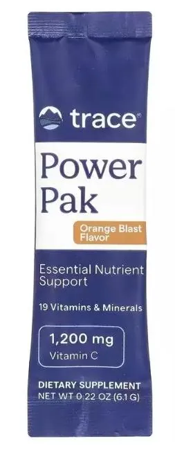 Електроліти Trace Minerals Power Pak смак апельсина, 30 пакетів