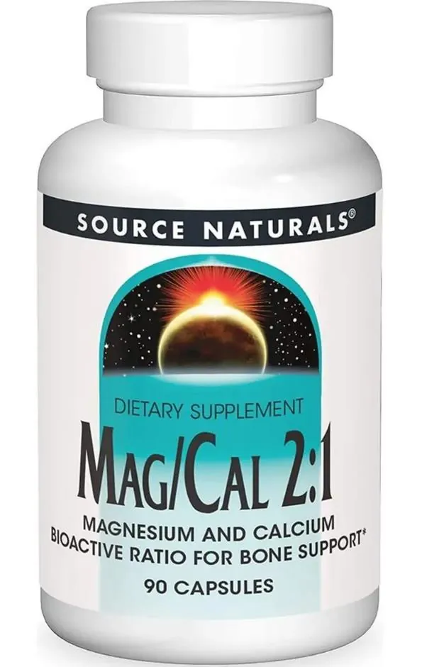 Магній Кальцій 2:1 Source Naturals Mag/Cal 2:1, 90 капсул