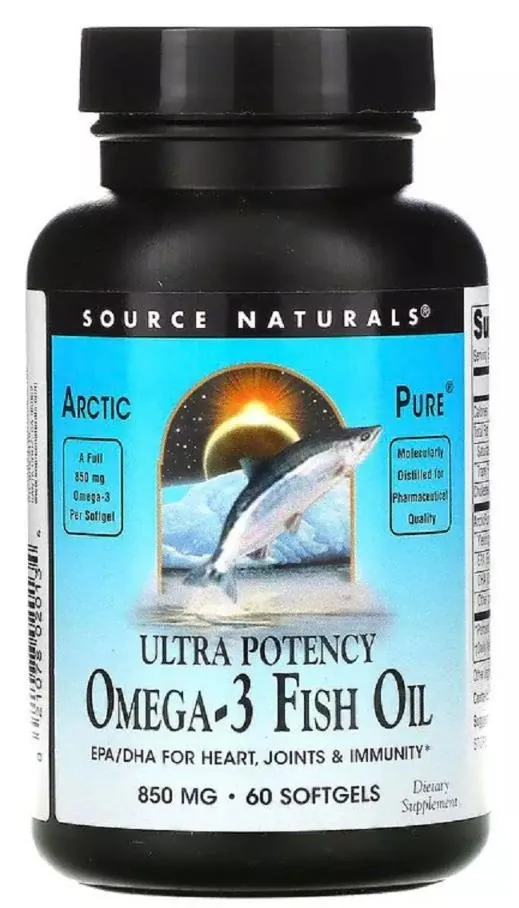 Омега 3 Source Naturals ArcticPure Omega-3 Fish Oil, 60 капсул