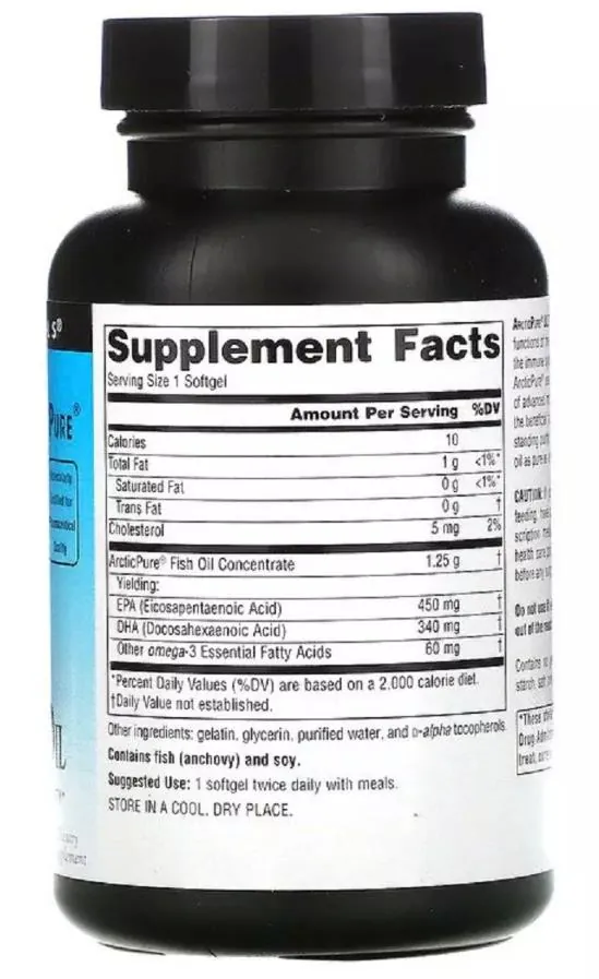 Омега 3 Source Naturals ArcticPure Omega-3 Fish Oil, 60 капсул